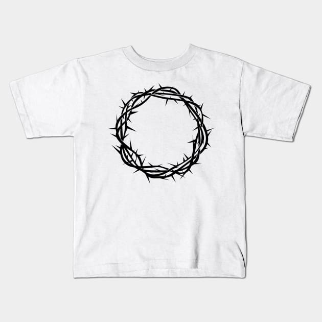 Jesus' crown of thorns Kids T-Shirt by Reformer